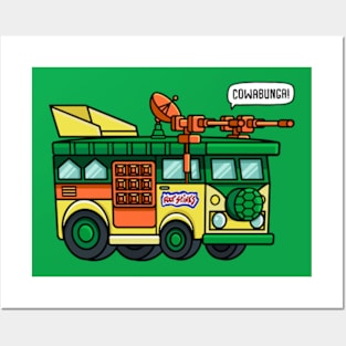 Turtle Van - Cowabunga! Posters and Art